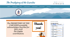 Desktop Screenshot of cascadespresbytery.org